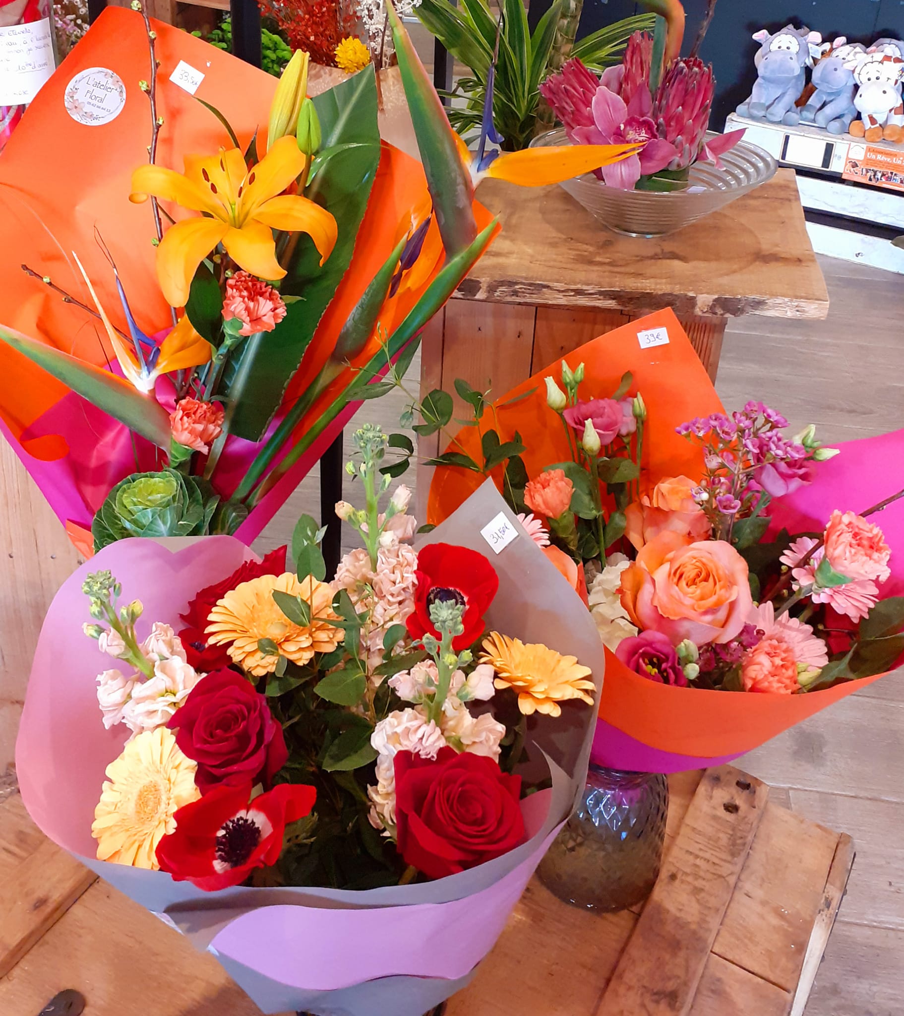 Pour vos compositions florales à Mirande et bouquets de fleurs, demandez conseil à L'Atelier Floral